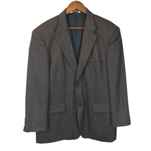 Pronto Uomo Gray Tweed Lambswool Blazer 44R Regular Office Academia Old Money